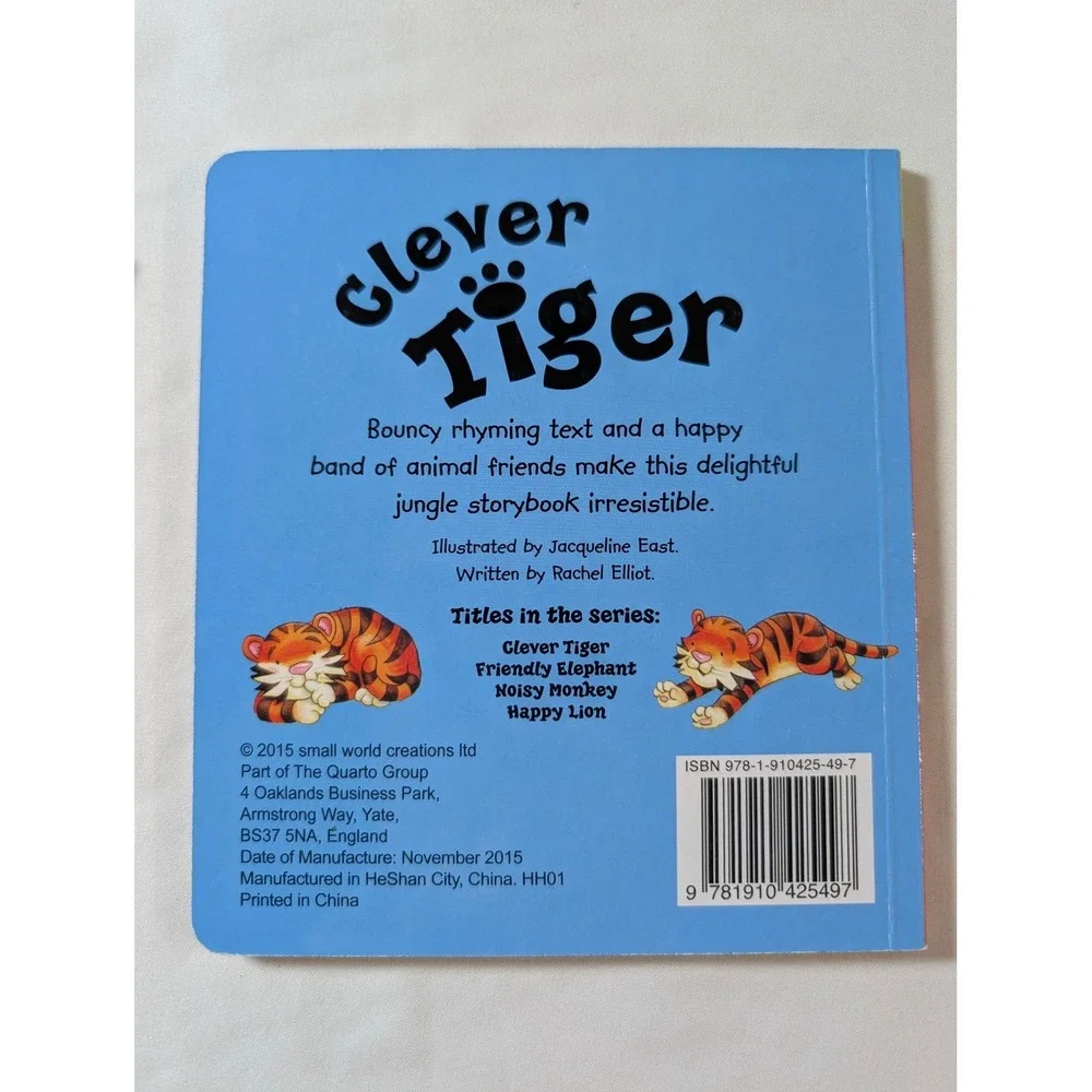 Jungle Friends Board Book Set of 4 Rachel Elliot Jacqueline East 2015 Kids Books